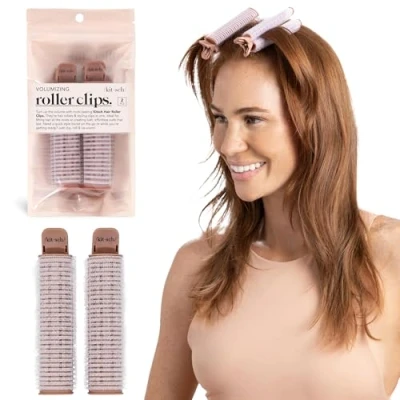 Abbildung von Kitsch Sofortige Volumen Haarspangen für Frauen Rollenclips Volumen, Locken und Ansatzlifting auf allen Haartypen, einfach zu bedienen, 2 Stück