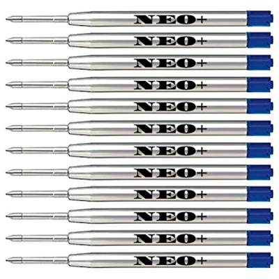 Abbildung von Hochwertige Kugelschreiber Nachfüllungen, billig, aber langlebig, 12 Stück, Punkt 0,7. Kompatibel mit Parker Ball Pen Too. G2 Style Nachfüllung (12 x Blaue tinte)