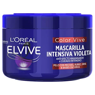 Abbildung von L’Oréal Paris Elvive Color Vive Mascarilla Intensiva Violeta Matizadora Para El Pelo Con Mechas, Decolorado Rubio O Gris Incluso En Bases Oscuras 250Ml