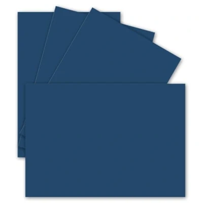 Abbildung von 100 Einzel karten DIN A6 10,5 x 14,8 cm 240 g/m² Nachtblau Tonkarton Bastelpapier Bastelkarton Bastel blanko Postkarten