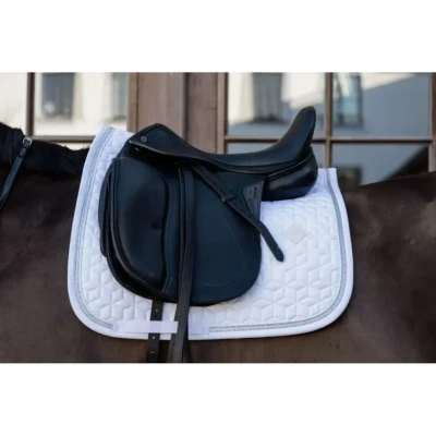 Abbildung von Kentucky Schabracke Glitter Rope Dressur Weiß/Weiß Warmblut