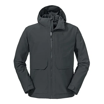Abbildung von Schöffel Lausanne Regenjacke / wasserabweisende Jacke, Herren, Größe: 56, Grau