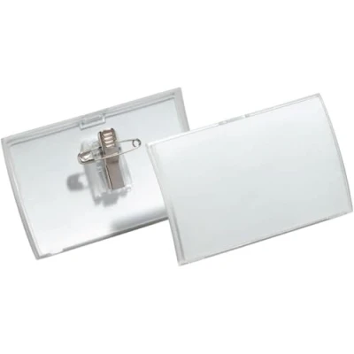 Abbildung von Durable Namensschild Click Fold, mit Kombiklemme, 40 x 75 mm, 70% recycl. PP, 25 Stück, 821119
