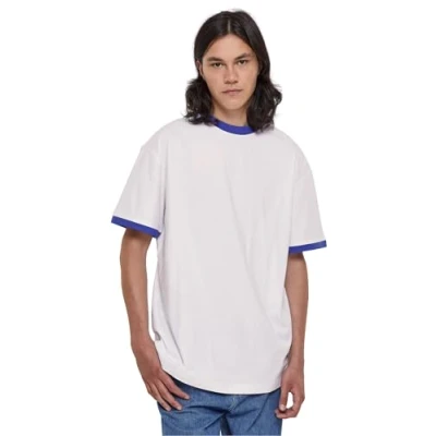 Abbildung von Urban Classics Ringer TEE Tshirt basic, Herren, Größe: XXL, White royal