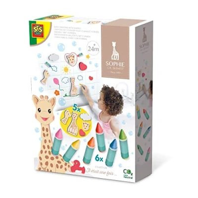 Abbildung von SES Creative 14498 Sophie la Girafe Badewannen Wachsmalstifte mit Formen, Various
