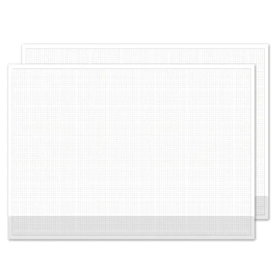 Abbildung von 2er Set Karierte Schreibtischunterlage zum Beschreiben und Skizzieren I DIN A2 40 Blatt mit Kantenschutz Mathematisches Papier dv_1236