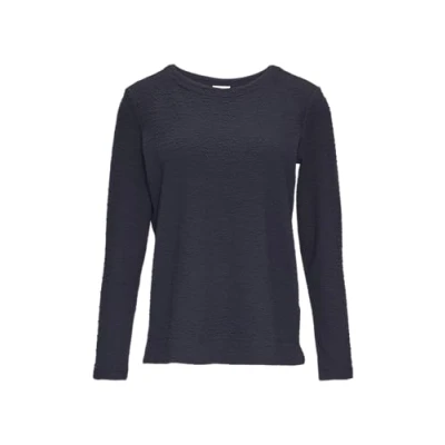 Abbildung von s.Oliver Strukturiertes MIT Rundhalsausschnitt Sweatshirt, Damen, Größe: 34, Navy
