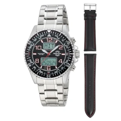 Abbildung von Master Time Funk Quarz Herren Uhr Analog Digital mit Edelstahl Armband MTGA 10920 22M