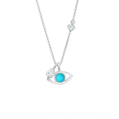 Abbildung von Elli EVIL EYE Halskette, Damen, Größe: 45, Silber