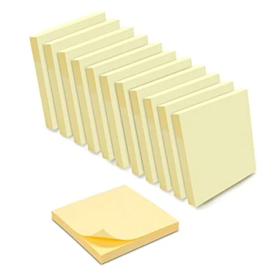 Abbildung von WAYTEX Haftnotizen, selbstklebend, 12 Blöcke à 100 Blatt, 75 x mm, Gelb