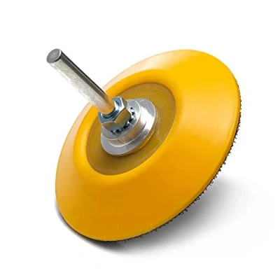 Abbildung von Glass Polish 12004 Klett und Schlaufenunterlage, Spindelauflage für Bohrmaschine, Gewinde M6 mit Universalbohraufsatz, Durchmesser: 75 mm