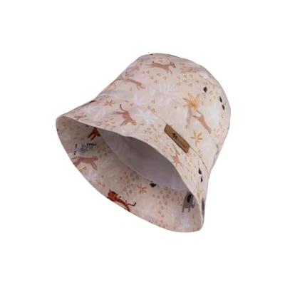 Abbildung von Sterntaler Safarihut Zootiere aus Bio Popeline mit UV 50 Unisex Baby Hut Aufdruck schützt den Kopf vor der Sonne Sonnenhut für Spielspaß an heißen Tagen beige, 49