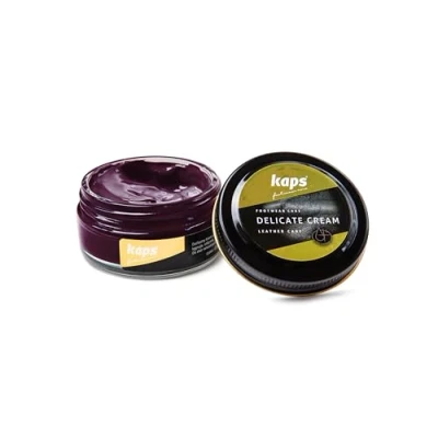 Abbildung von Kaps Schuhcreme für Glattes und Genarbtes Leder Schuhpflege Delicate Cream (111 Bordeaux Bordeaux)