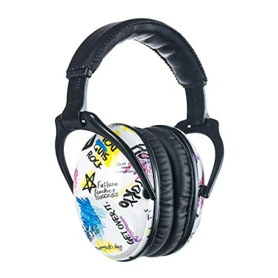 Abbildung von PROTEAR Kinder Gehörschutz, Verstellbare Faltbare Ohrenschützer, Kind Lärmschutz Kopfhörer für Konzert Schule Festival Hörschutz mit SNR 28dB (Graffiti), 19 * 10 14.5cm