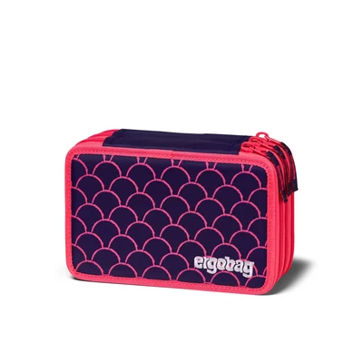 Abbildung von ergobag Maxi Mäppchen Set 40 Teilig, Lyra Bunt und Filzstifte, Kleingeld Fach, Lineal, Schere PerlentauchBär Lila