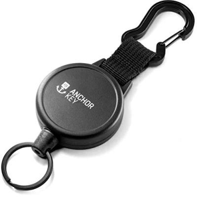 Abbildung von FABACH Schlüsselrolle Schlüsselanhänger ausziehbar Jojo Schlüsselband mit 105cm Aramidseil Einziehbarer Kartenhalter Ausweis Clip Schlüssel Zipper und Ski Karten Halter für Hose Gürtel