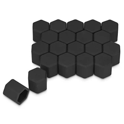 Abbildung von kwmobile 20x Abdeckung für 17 mm Radmuttern Auto Rad Schraube Radschrauben Cover Mutter Kappen in Schwarz