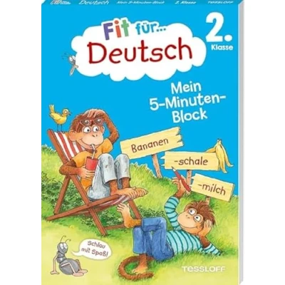 Abbildung von Fit für Deutsch 2. Klasse. Mein 5 Minuten Block / die Schule lernen mit Spaß Kurze Übungen Lösungen auf der Rückseite: Richtig ... (Fit Block)