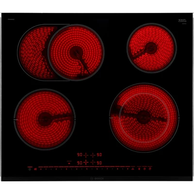 Abbildung von Bosch PKN675DP1D Serie 8 Elektrokochfeld (autark) / 60 cm/Schwarz/ComfortProfil/DirectSelect Premium 17 Leistungsstufen/PowerBoost/Kindersicherung/Energieverbrauchs Anzeige/ReStart