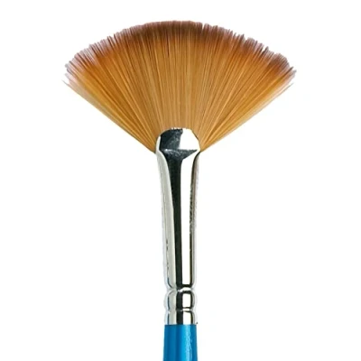Abbildung von Winsor &amp; Newton 5308004 Cotman Aquarell Synthetikhaar Pinsel Serie 888 Fächerpinsel, langer Stiel mit exzellenter Sprungkraft, Farbtragekraft und Punktgenauigkeit Nr.4 45 mm