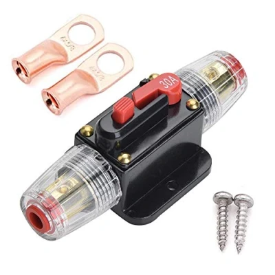 Abbildung von Qiorange 30A Automatische Sicherung Automatik Schalter 12V 24V DC Spritzwasserschutz für Auto Boot Motorrad (Fuse Holder Type A)