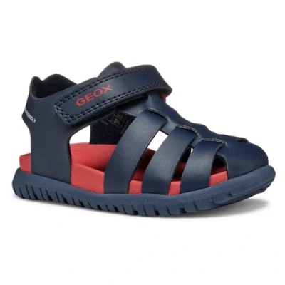 Abbildung von Geox Fusbetto Trekkingsandale für Kinder, Größe: 27, Navy Schuhe