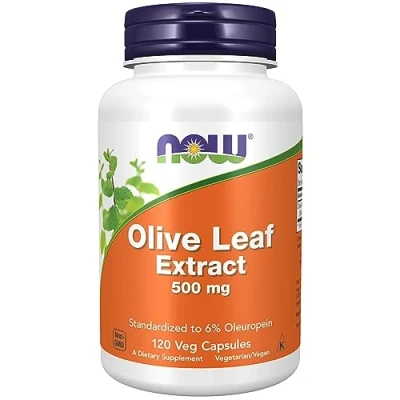 Abbildung von Now Foods Olive Leaf Extract (Olivenblattextrakt), 500mg,Oleuropein, hochdosiert, 120 vegane Kapseln, Laborgeprüft, Sojafrei, Glutenfrei, Vegetarisch, Ohne Gentechnik