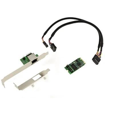 Abbildung von KALEA INFORMATIQUE M2 M.2 NGFF PCIe B M Key Karte 2.5 Gigabit RJ45 LAN ethernet 10 100 1000 1G 2.5G mit Intel I225 Chipsatz.