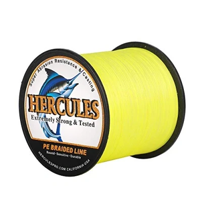 Abbildung von HERCULES Super Cast 100m 2000m Yards Geflochtene Angelschnur 10lb 300lb Test für Salzwasser Süßwasser PE Geflecht Fischdraht Superline 8 Stränge