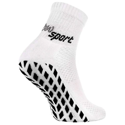 Abbildung von Rainbow Socks Neo ABS Sport Damen Herren Neon Sneaker Stopper Socken 1 Paar Weiß + Schwarz Größen 36 38