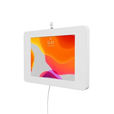 Abbildung von CTA Verriegelbare iPad Wandhalterung Diebstahlschutz, kleines abschließbares Tablet Gehäuse mit Tastensperre und Kabelführung innen für Mini 1, 2, 3, 4, 5, 6, Samsung Tab A 20,3 cm, Lenovo