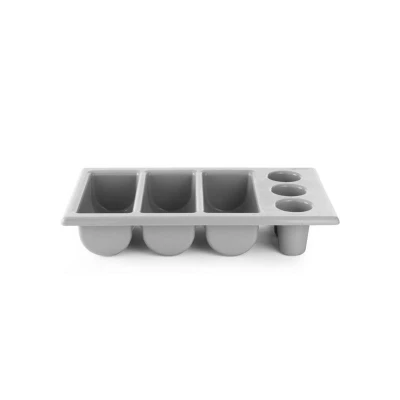 Abbildung von HENDI Besteckbehälter 53 x 32,5 10,5 cm GN 1/1 PP Kunststoff grau 6 Fächer