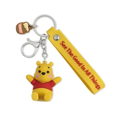 Abbildung von Disney Winnie Puuh GH00327YL.PH Schlüsselanhänger mit 3D Anhänger, gelb, Einheitsgröße, Retro