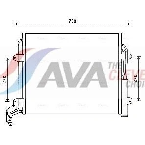 Abbildung von PRASCO VNA5324D Klimakondensator mit Trockner 15,4 13,7 Aluminium 580 VOLKSWAGEN: Sharan II, SEAT: Alhambra II