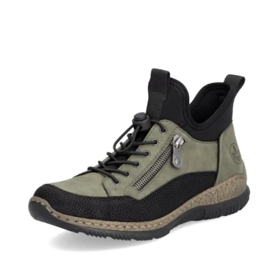 Abbildung von Rieker Schnürstiefelette, Damen, Größe: 41, Grün Schuhe