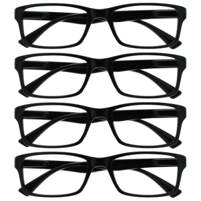 Abbildung von Die Lesebrille Unternehmen Schwarz Leser Wert 4er Pack Herren Frauen UVR4092BK +2,50