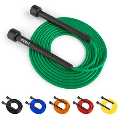Abbildung von trenas Springseil Jump Rope Skipping Seil Erwachsene &amp; Kinder 3 Meter Einfach verstellbar Speed Grün