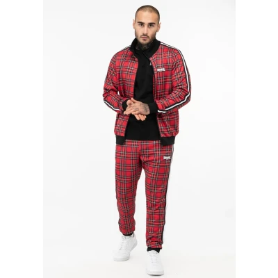 Abbildung von Lonsdale Passform Royal Stewart Trainingsanzug, Herren, Größe: Large, Red black white tartan