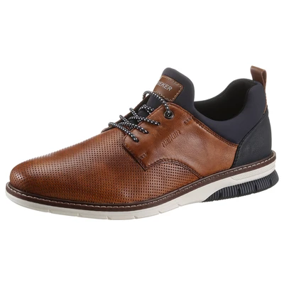 Abbildung von Rieker Sportlicher Schnürer, Herren, Größe: 41, Nuss/lake/navy/amaretto Schuhe