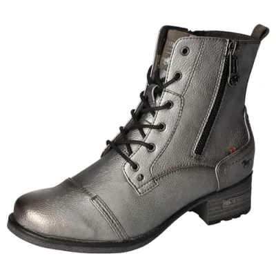 Abbildung von Mustang Damen 1229 513 Schnuer Stiefelette, Silber, 38 EU