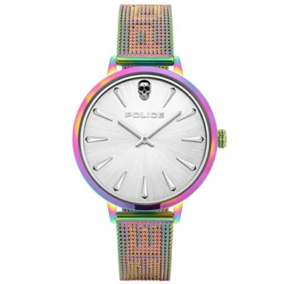 Abbildung von Police Unisex Erwachsene Analog Quarz Uhr mit Edelstahl Armband PL16035MSRW.04MM