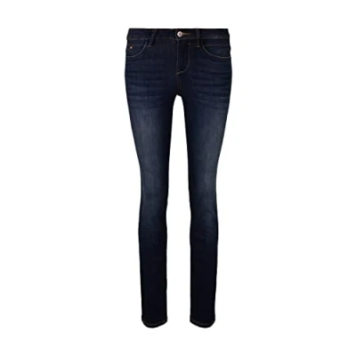 Abbildung von TOM TAILOR Damen 1002545 Alexa Slim Jeans, 10282 Dark Stone Wash Denim, 30W / 30L EU