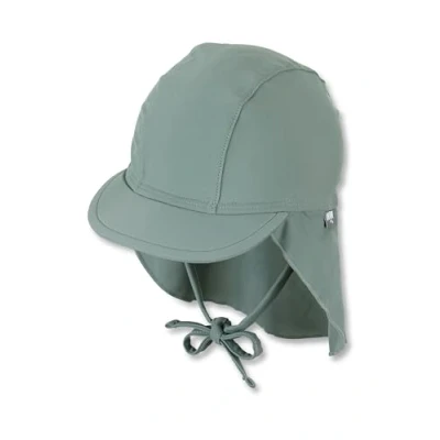 Abbildung von Sterntaler UV Bade Schirmmütze mit Nackenschutz und Bindeband Baby Mütze Schutz 50+ zum schwimmen Unisex Babymütze mattgrün, 49