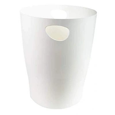 Abbildung von Exacompta 45313D ECOBIN 8er Pack Papierkörbe 15 Liter mit Griffen. Eleganter und robuster Papierkorb Mülleimer im modernen Design weiß