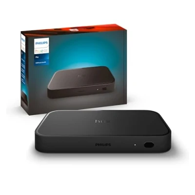 Abbildung von Philips Hue Play HDMI Synchronisationsbox 8K Synchronisiert bis zu 10 Lampen mit Games, Filmen und Musik Erfordert Bridge Unterstützt Dolby Vision HDR10+