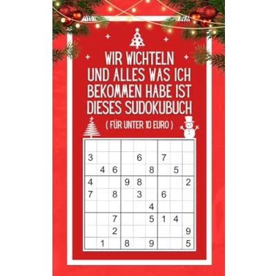 Abbildung von Wir wichteln und alles was ich bekommen habe ist dieses Sudokubuch für unter 10 Euro: Kleines Rätselbuch mit 192 Sudokus Witzige Geschenkidee zum ... Secret Santa Jugendliche &amp; Erwachsene
