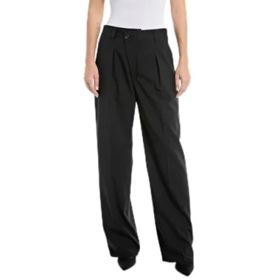 Abbildung von Replay Damen Stoffhose Lang, Black 098 (Schwarz), 28