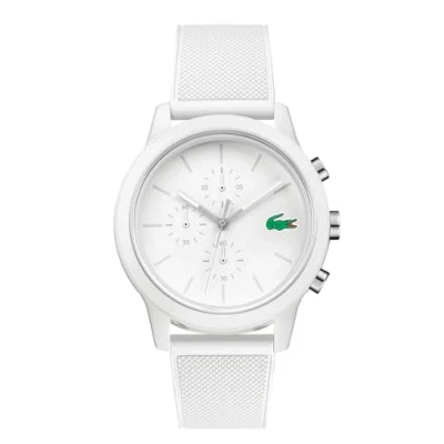 Abbildung von Lacoste Chronograph Quarz Uhr für Herren mit Weisses Silikonarmband 2010974