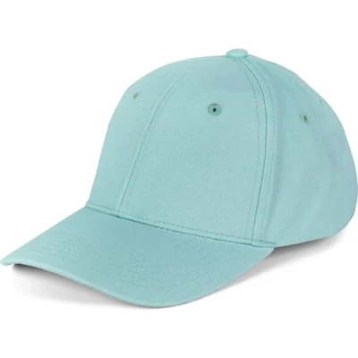 Abbildung von styleBREAKER Unisex 6 Panel Baseball Cap gebürstete Baumwolle Klettverschluss verstellbar einfarbiges Basecap für Damen und Herren, Farbe:Taubenblau