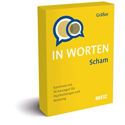 Abbildung von Scham in Worten: Kartenset Mit 99 Aussagen für Psychotherapie und Beratung. 8 seitigem Booklet im Stülpkarton, Kartenformat 5,9 x 9,2 cm. (Beltz Therapiekarten)